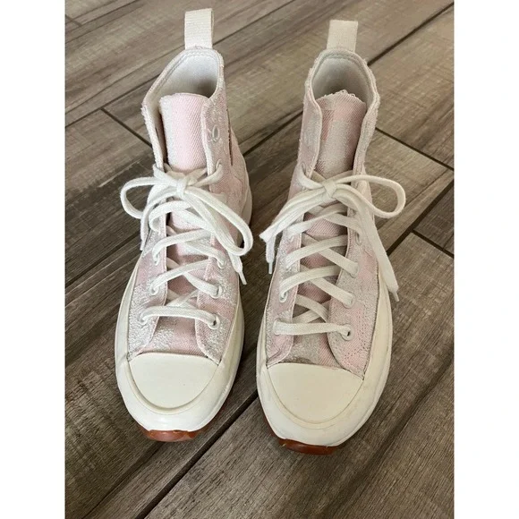 Converse Run Star Hike Platform High Egret Pink Clay Women's Size7.5 - Picture 3 of 8